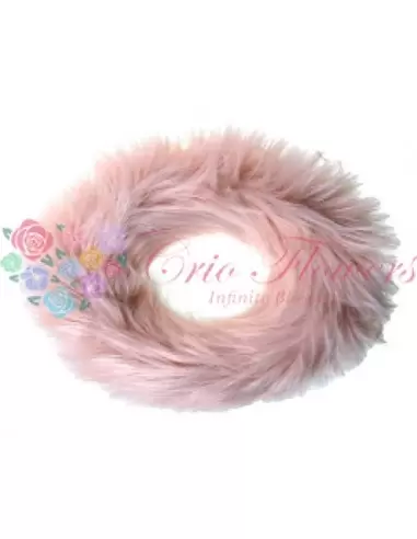 Pink Furry Wreath