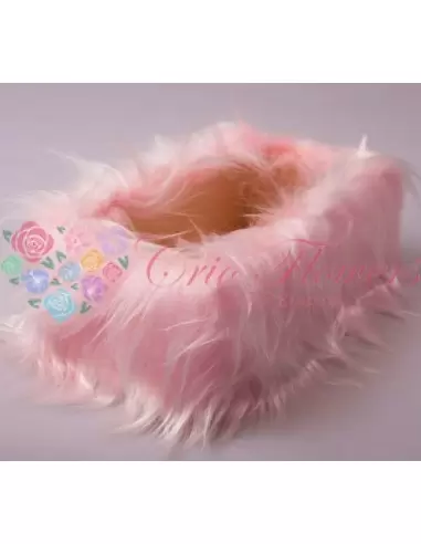 Furry Box Long Artificial Rectangle Pink