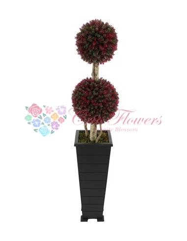 Buxus Artificial Tree Green-Red 150 cm