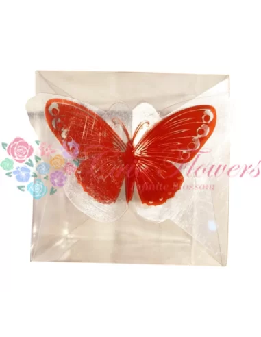 Cutie Acetofan Fluture Rosu 9x10cm